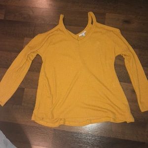 open shoulder sweater